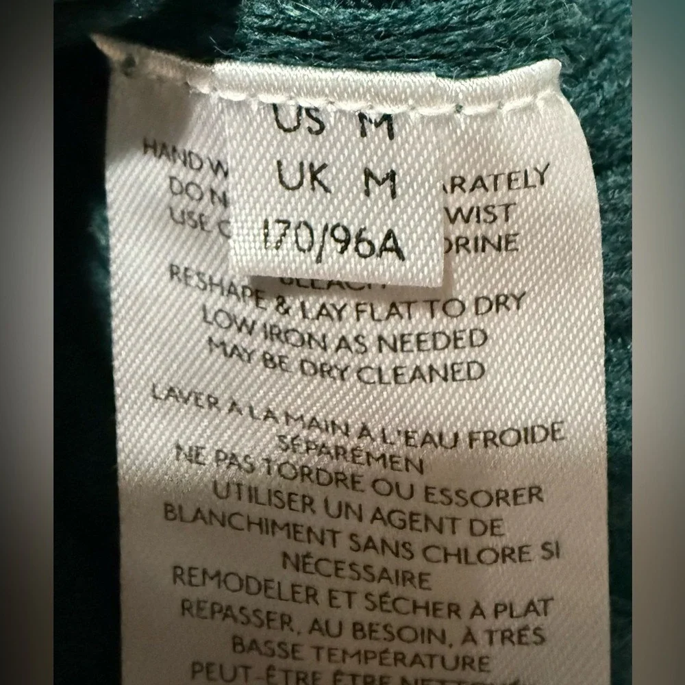 Free People Chunky Ribbed Green Button Down Cardigan Sweater‎ Size Medium